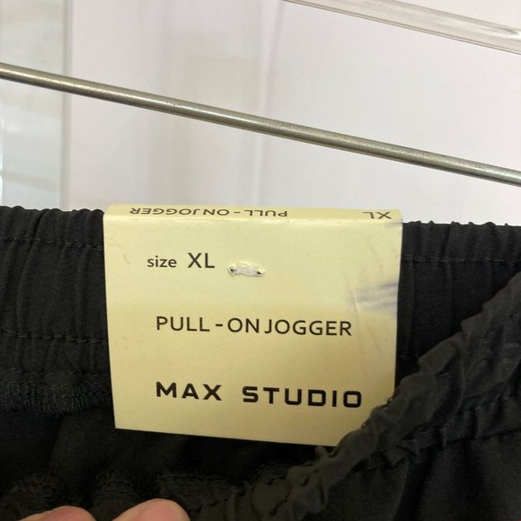 Max Studio Nordstrom NEW Women's Size X-Large Pull On Black Stretchy Joggers - Picture 4 of 8